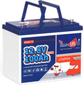 12V 100Ah RV LiFePO4 Lithium Battery- BCI Group 24, Timeusb Deep Cycle LiFePO4 Battery Built-in 100A BMS, 1280Wh, Max.15000 Cycles, 10-Year Lifespan for RV, Solar, Trolling Motor, Marine