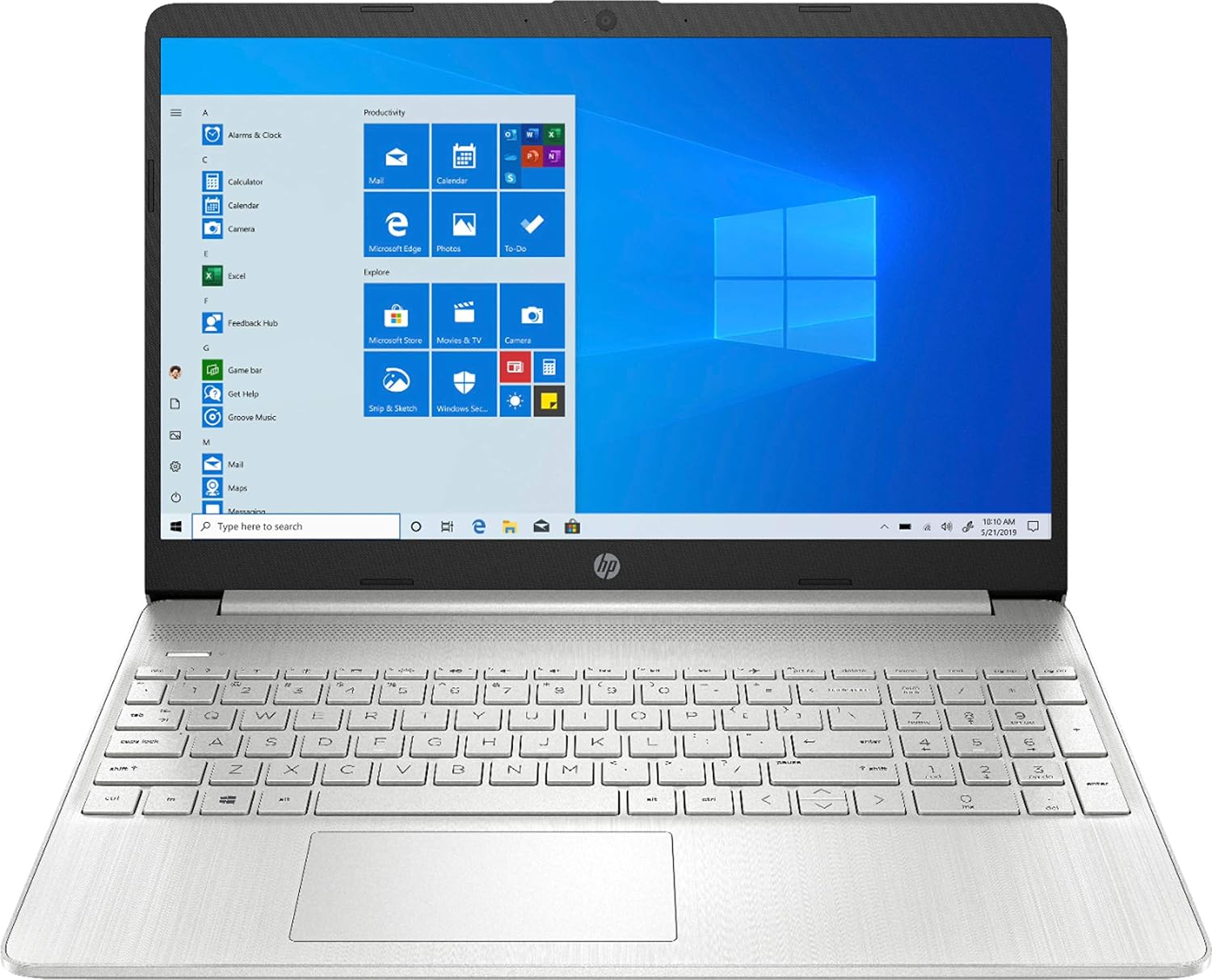 HP 15.6' Full HD Touch-Screen Laptop, AMD Ryzen 7 4700U, 8GB Memory, 512GB SSD, Windows 10 Home, Natural Silver