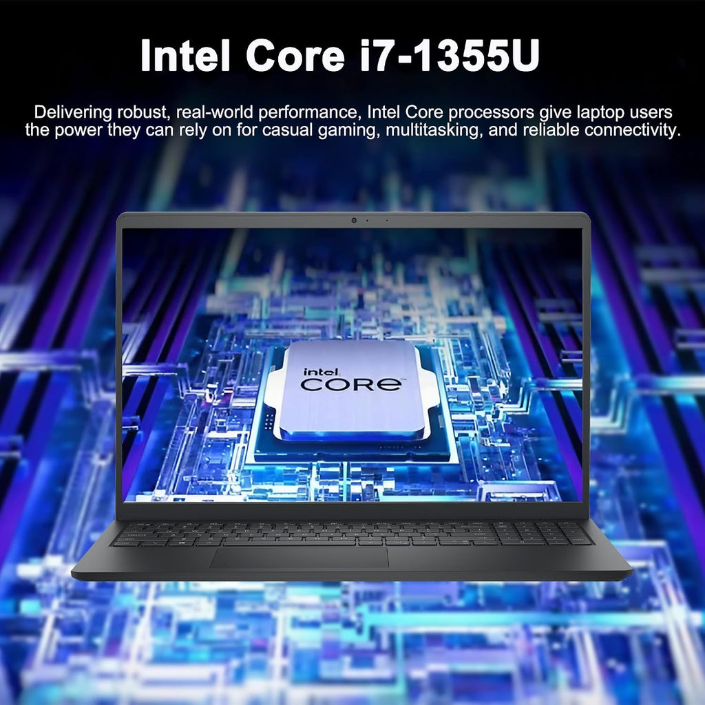 Dell 15 Business Laptop 15.6' FHD Anti-Glare Touchscreen Intel 10-core i7-1355U 16GB RAM 1TB SSD Type-C ExpressCharge Long-Lasting Battery Win11Pro