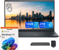 Dell Inspiron 15.6' FHD Touchscreen Laptop, Intel i7-1355U, 16GB RAM, 2TB Storage (1TB SSD+1TB Docking Station Set), Intel UHD Graphics, Numeric Keypad, 720p Webcam, Wi-Fi 6, Win 11 Pro, Black