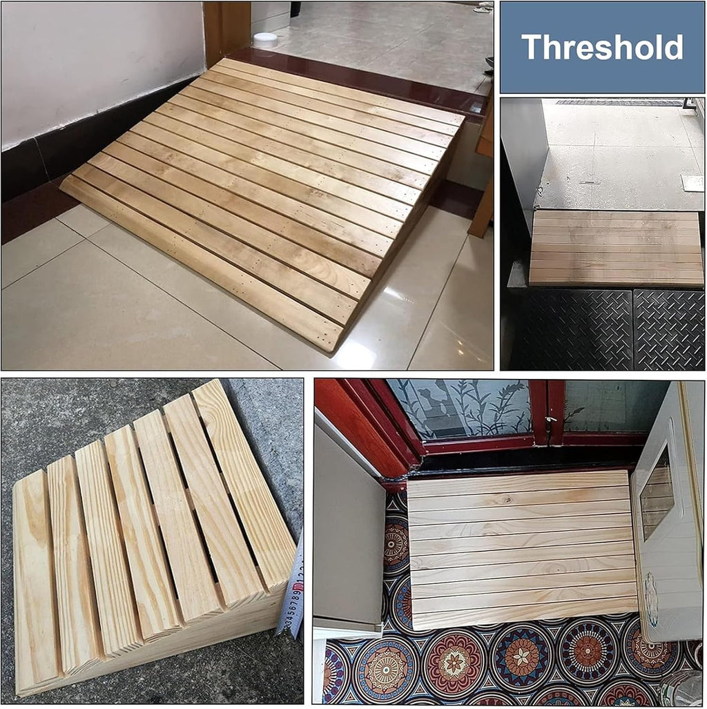 Ramps Threshold Ramp, Ramps Wooden Access for A Door Sill Outdoor Steps, 2.7' - 5.9' Rise, Threshold for Small Pets, Motorcycles, Doorways Slope(25.8x30x7cm/10x11.8x2.7)