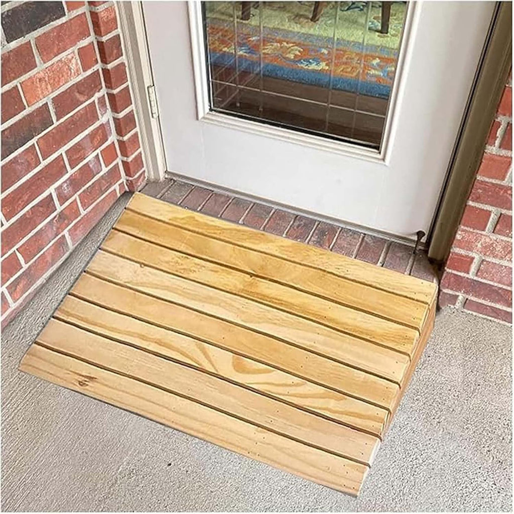 Threshold Ramps 19.7x13x4in, Portable Access Ramps, Wooden Portable Wheelchair Ramp, Transition Ramp for Doorway, Easily Carried, for Wheelchair/Walker/Cart/Scooter