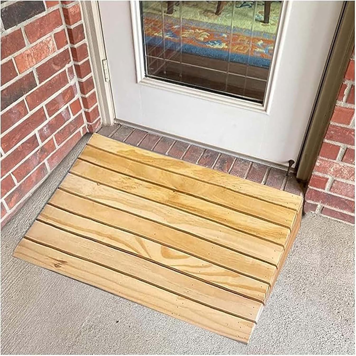 Threshold Ramps 19.7x13x4in, Portable Access Ramps, Wooden Portable Wheelchair Ramp, Transition Ramp for Doorway, Easily Carried, for Wheelchair/Walker/Cart/Scooter
