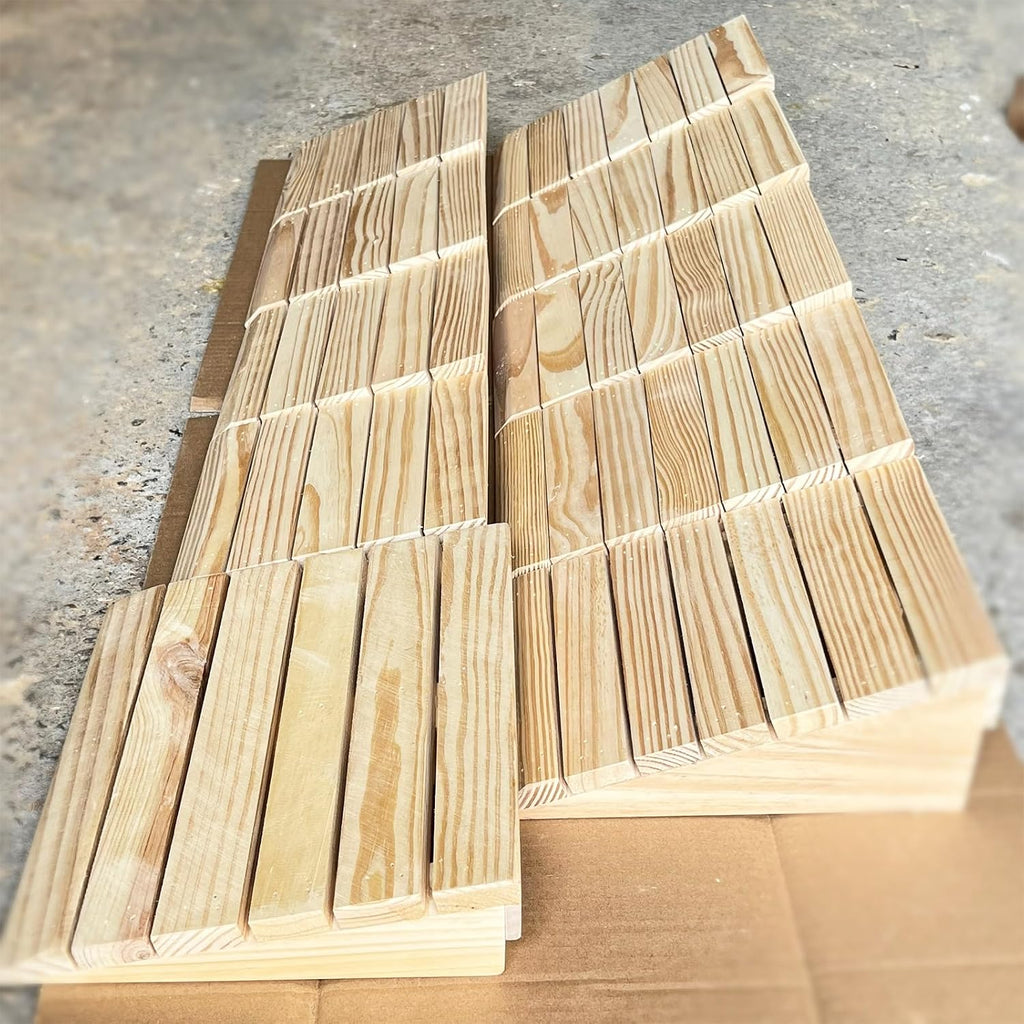 Wheelchair Ramp Wooden Step Stairs Transition Ramp Portable Mobile Nonslip Threshold Ramp for Home Porch Steps Curbs(20 * 21 * 7cm/8 * 8 * 2.8in)