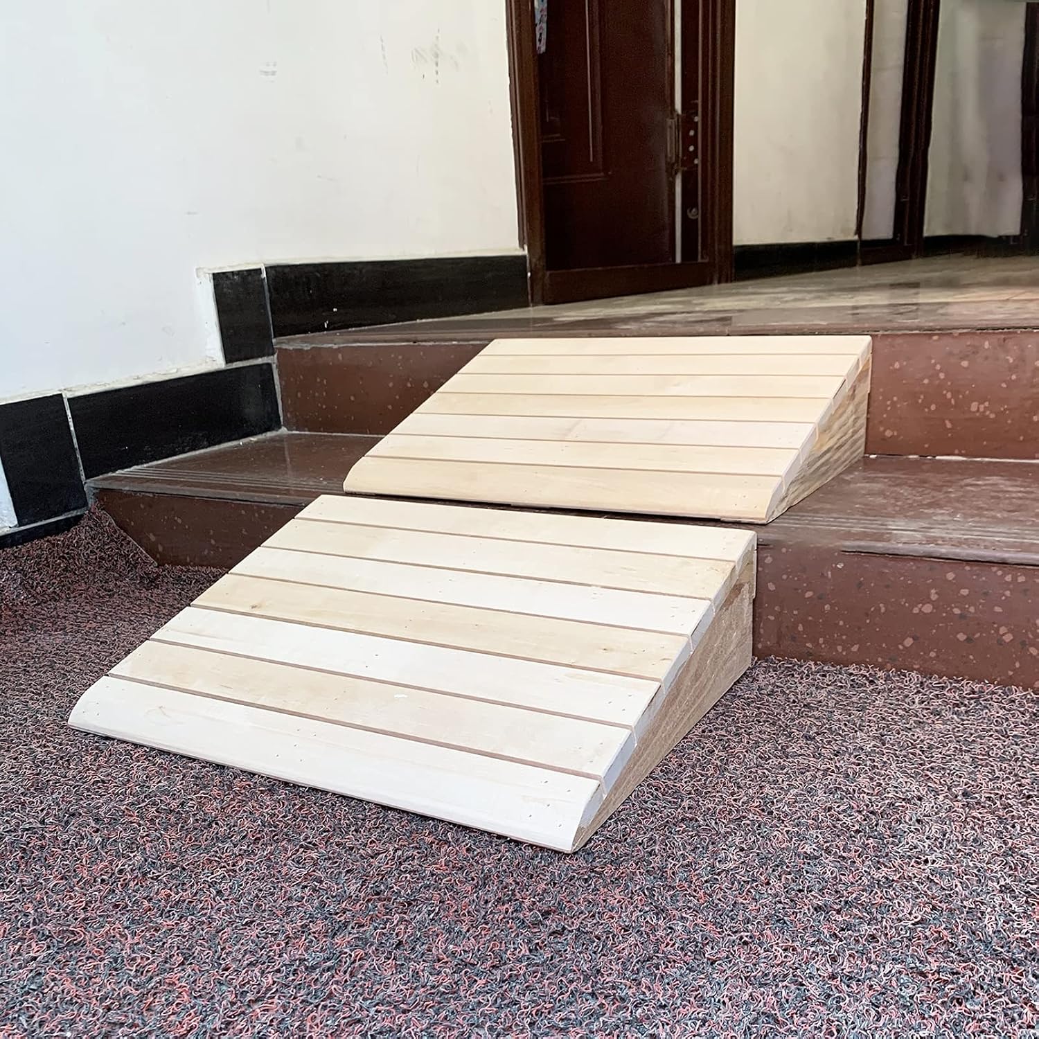 Non-Slip Garage Door Ramp 3inch/4inch/5inch/6inch Rise,Portable Handicap Threshold for Curb,Garden,Steps,Elderly,Wheelchairs (Size : 9cm/3.5in)
