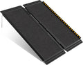 FACHNUO 3FT Wheelchair Ramp for Threshold 3-9 inches, Safe Use at Night Portable Threshold Ramps for Doorways, 800LBS Capacity, Non-Slip Durable Aluminum Alloy Folding Handicap Ramp for Home Steps