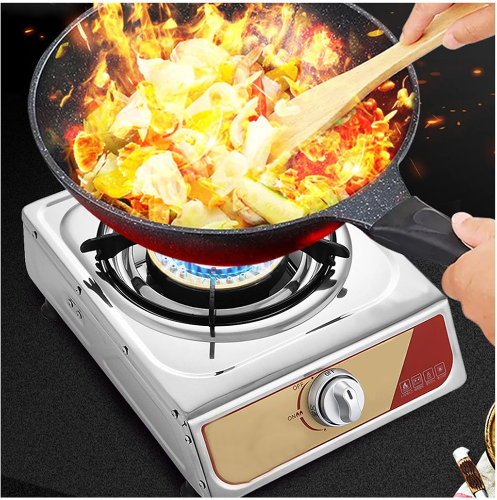 Cassette Stove,Portable Gas Stove,Max 16377.6BTU Single Burner Cassette Stove Piezo-Ceramic Ignition, for Camping Cooking Car Travel Home and Apartment