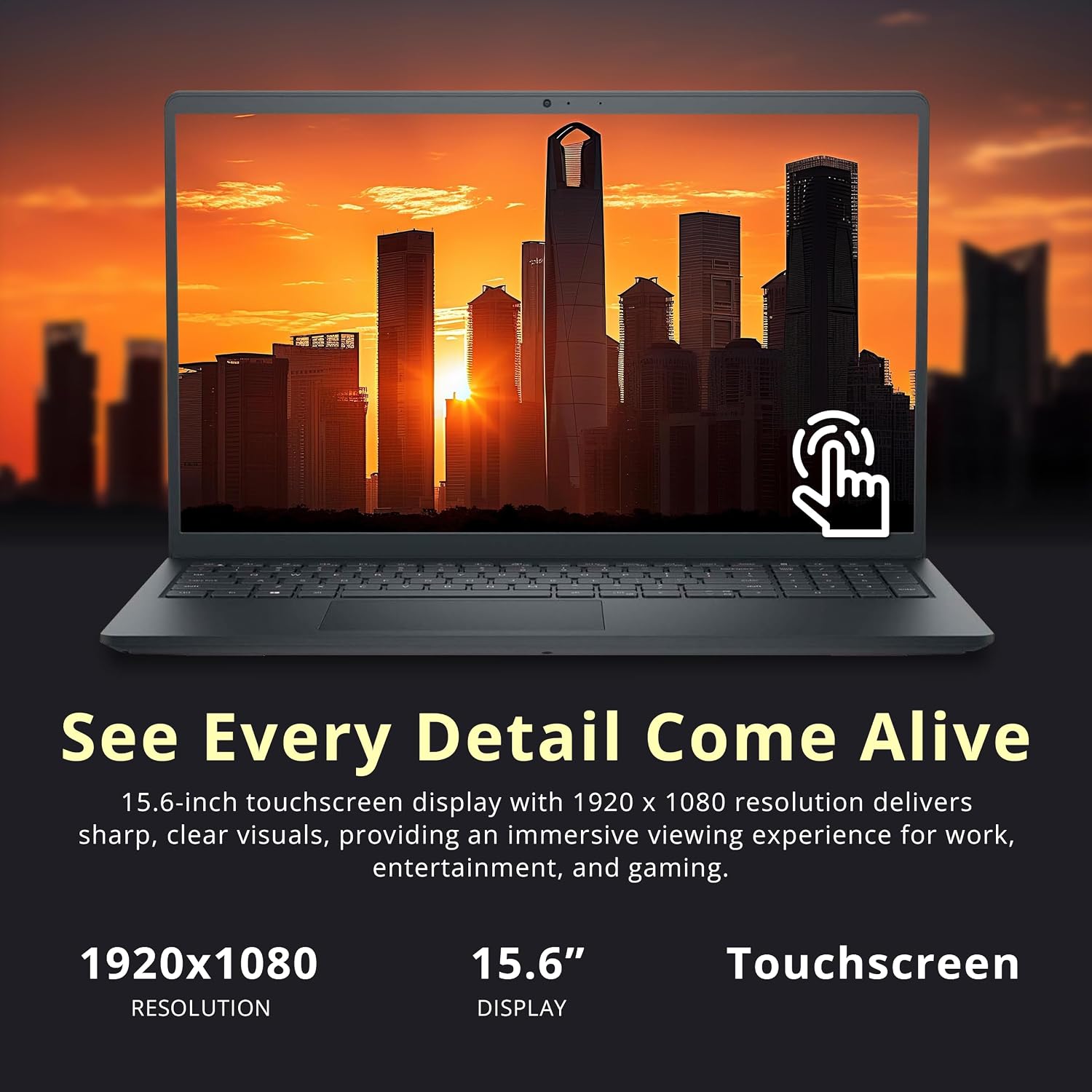 Dell Inspiron 15.6' FHD Touchscreen Laptop, Intel i5-1334U, 32GB RAM, 1.16TB Storage (1TB SSD + 160GB Docking Station Set), Intel UHD Graphics, Number Pad, 720p Webcam, Win 11 Pro, Black