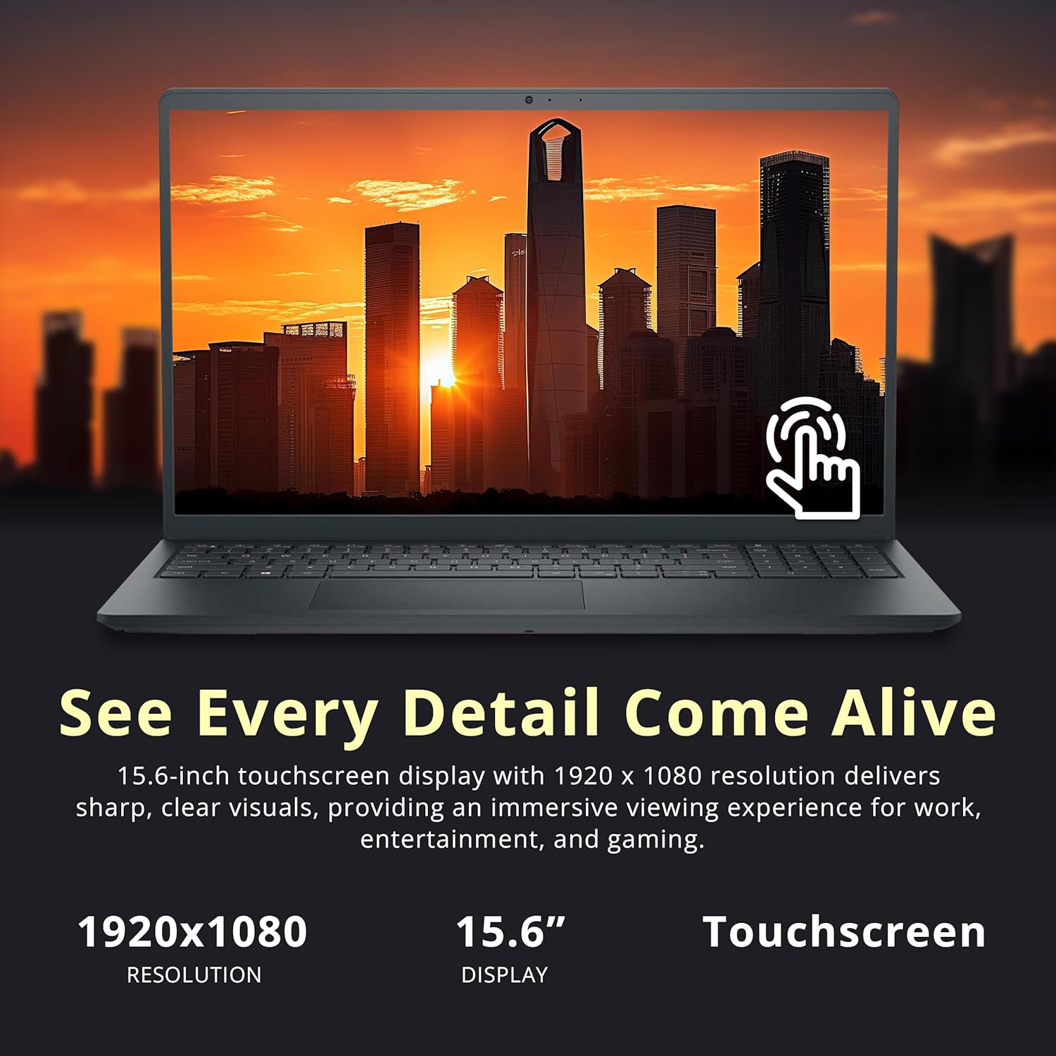 Dell Inspiron 15.6' FHD Touchscreen Laptop, Intel i5-1334U, 32GB RAM, 2.16TB Storage (2TB SSD + 160GB Docking Station Set), Intel UHD Graphics, Number Pad, 720p Webcam, Win 11 Pro, Black