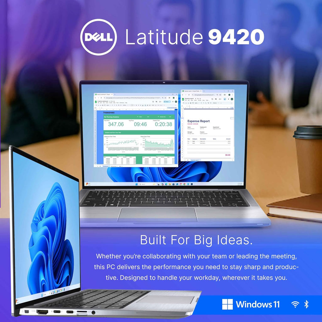 Dell Latitude 9420 Laptop | 14' FHD LCD | Intel Core i7 11th Gen | 16GB RAM | 512GB SSD | Backlit Keyboard | Webcam | WiFi | Windows 11 Pro | Business Ultrabook Computer (Renewed)