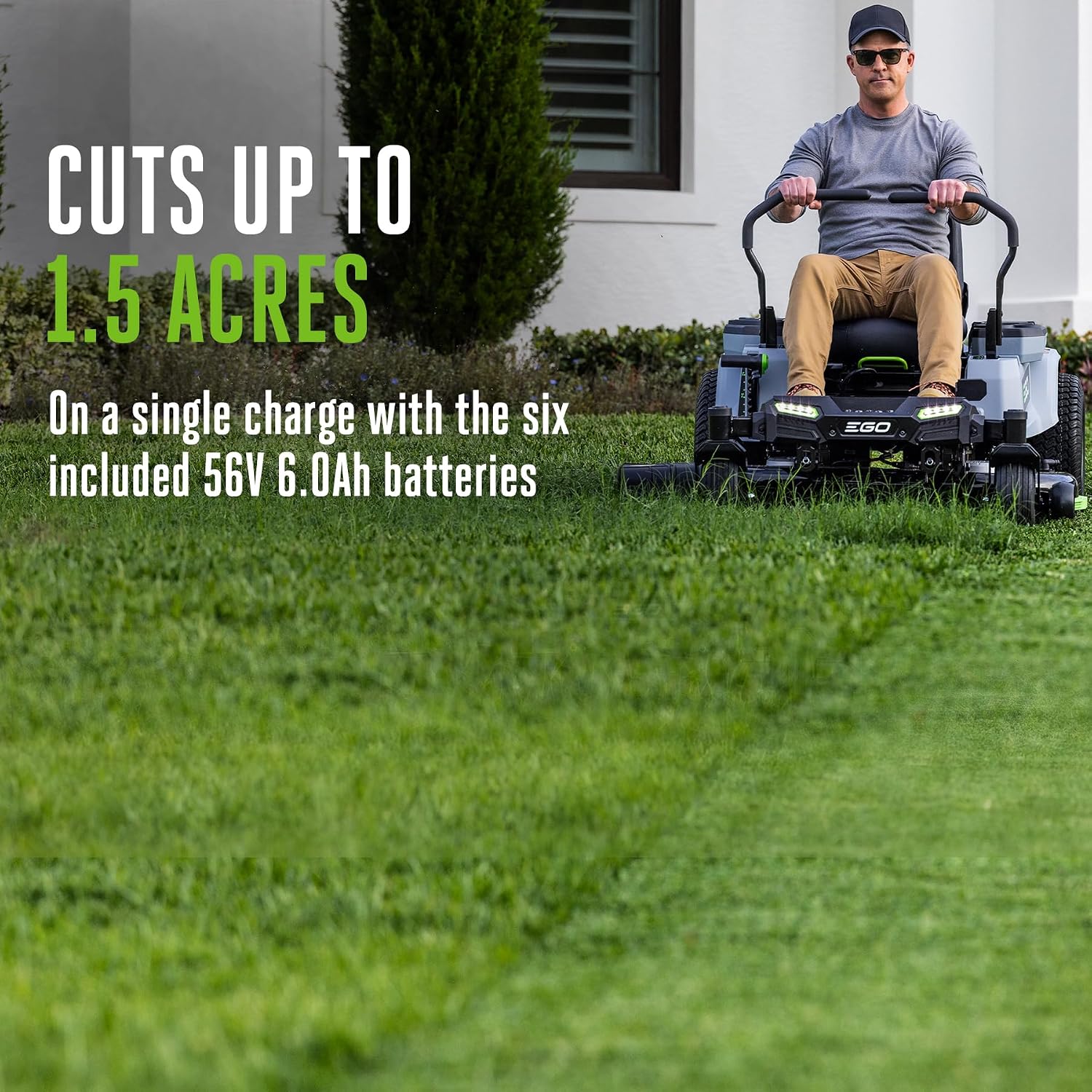 EGO POWER+ Z6 Zero Turn Riding Lawn Mower, 42' Deck, Includes (6) 56V 6.0Ah Batteries and 880W Charger - ZT4214L
