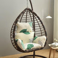 HUHJYUGE Egg Chair Cushion Only, Outdoor Hanging Swing Chair Seat Cushion Replacement, Thicken Waterproof Washable Hammock Chair Cushion with Headrest and Armrests, for Garden