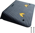 Rubber Threshold Ramp for Doorways Heavy Duty 10cm 4' Rise Wheelchair Ramp, 1 Pack Recycled Rubber Power Curb Ramp for Door Threshold Wheelchair Scooter Curb (RTR100)