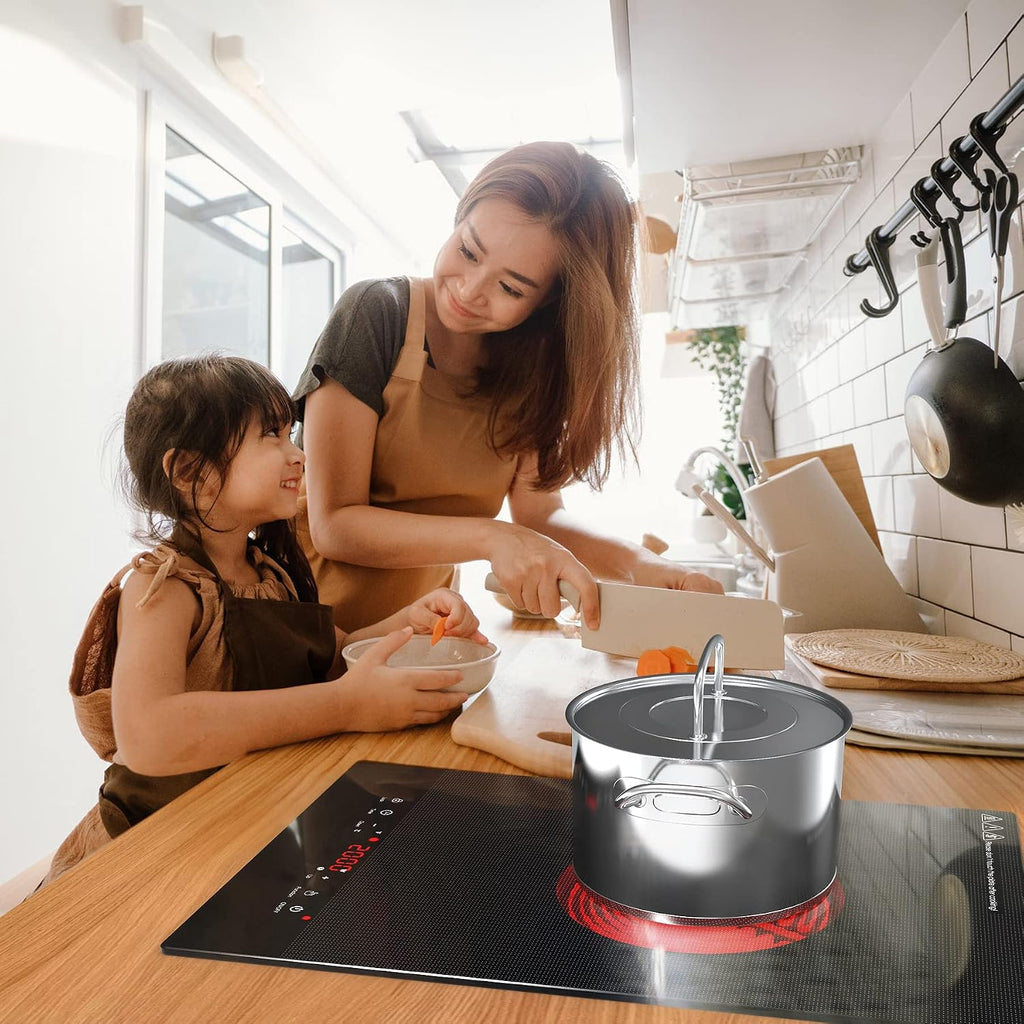 VBGK Single and Double Electric Cooktop, 110V Electric Stove Top with 9 Power Levels, Kids Lock & Timer,LED Touch Control,Overheat Protection Electric Stove