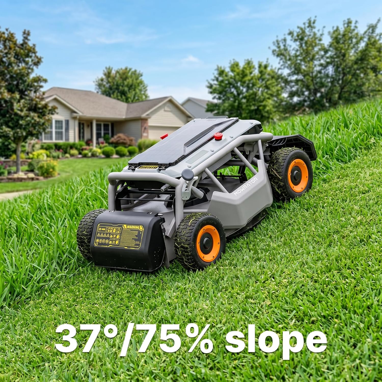 Mowrator S1 4WD 12Ah Remote Control Lawn Mower, All-Season Yard Care, 75% (37°) Slope Climbing, 21' Cutting Width, 1.5–4.3' Adjustable Cutting Height, Up to 0.75 Acres