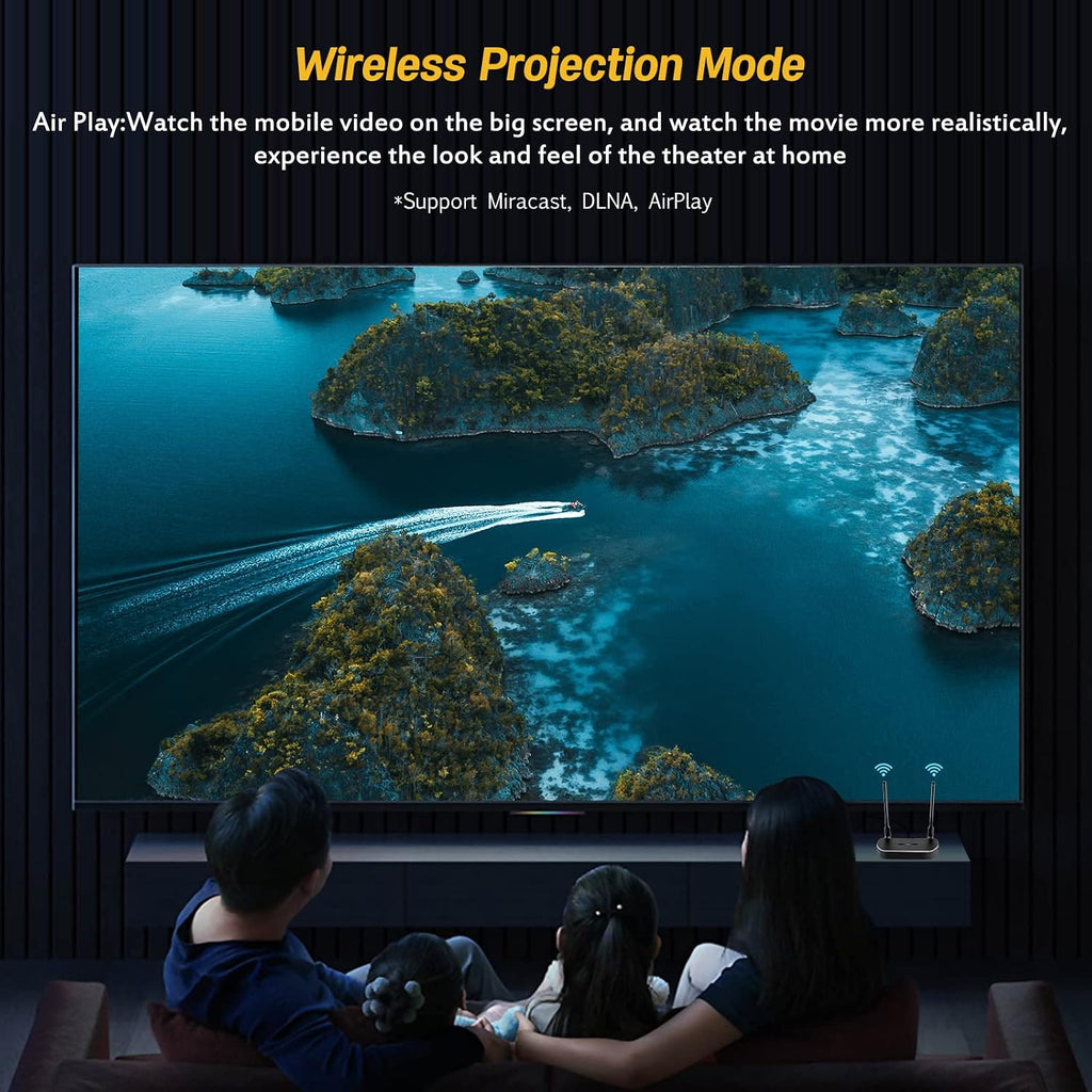 Wireless HDMI Transmitter and Receiver 4K Kit, Full HD 4K Wireless Presentation Equipment HDMI Adapter, Plug and Play Streaming Media. Laptop, Dongle, PC, Smart Phone to HDTV/Projector 165FT/50M