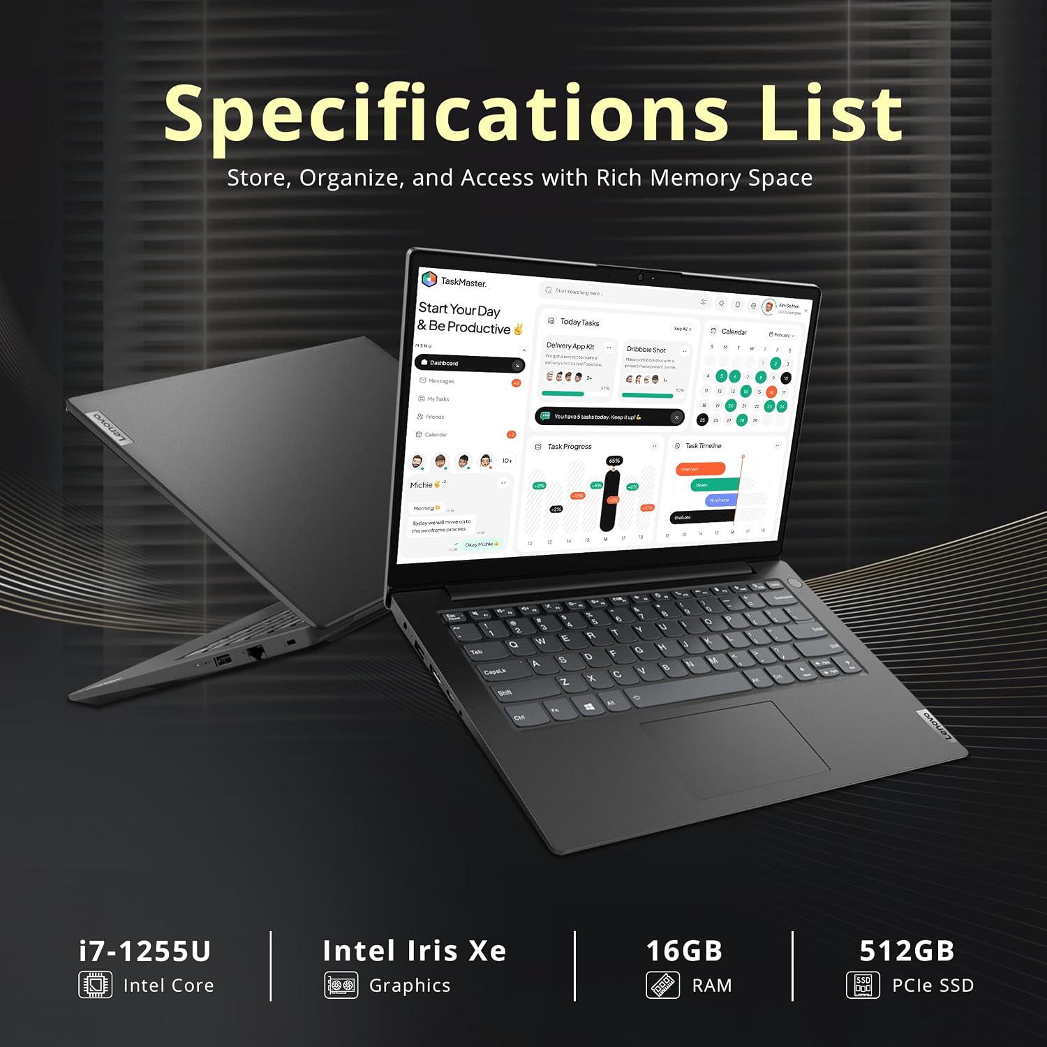 Lenovo V14 G3 14″ FHD Business Laptop, Intel i7-1255U, 16GB DDR4 RAM, 512GB PCIe SSD, Intel Iris Xe Graphics, HD Webcam, Wi-Fi 6, Bluetooth, Win 11 Pro, Black, 32GB Hotface USB Card (Renewed)