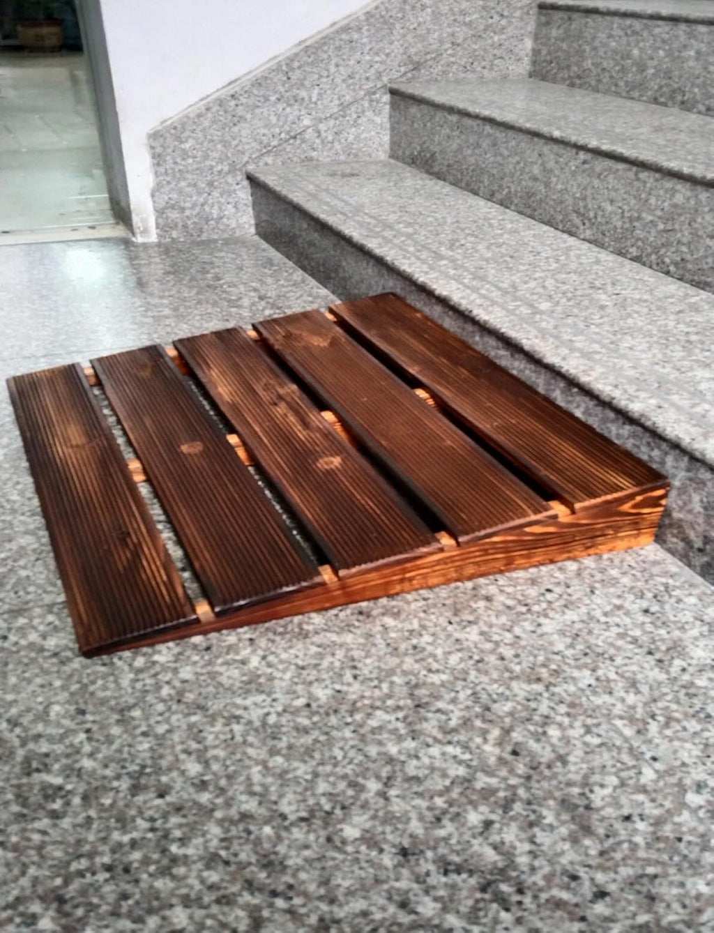Wood Ramp for Doorways, Can Be Spliced Curb Threshold Ramps, Rise Entry Ramp for Home Steps(1/1.6FT(Color2,20x20x4in)