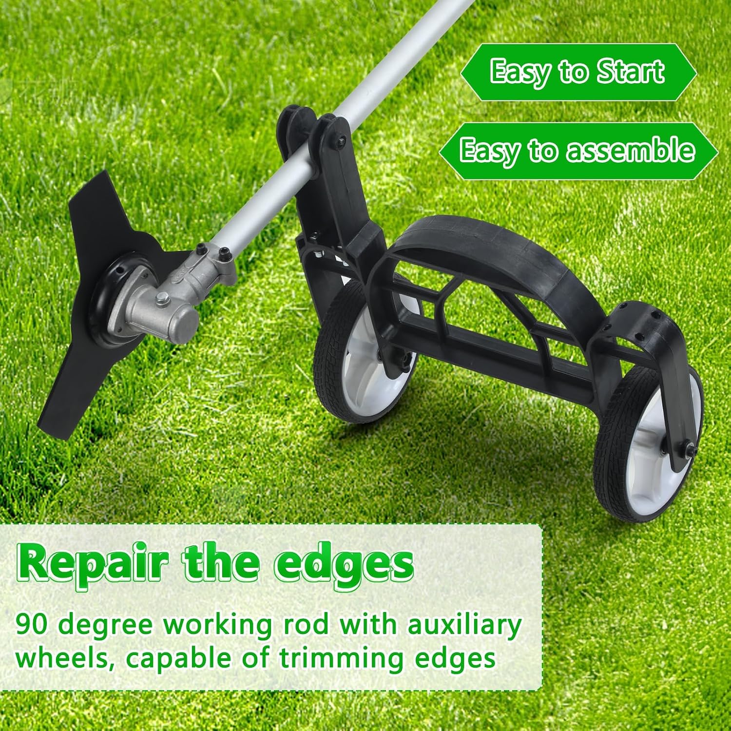 9 in 1 Gas Hedge Trimmer,Weed Eater Gas Powered Multi-Functional Trimming Tool 52CC 2-Cycle Weed Eater Wacker String Trimmer Brush Cutter Edger Pole Saw Weed Whacker Pruner with Extension Pole Orange