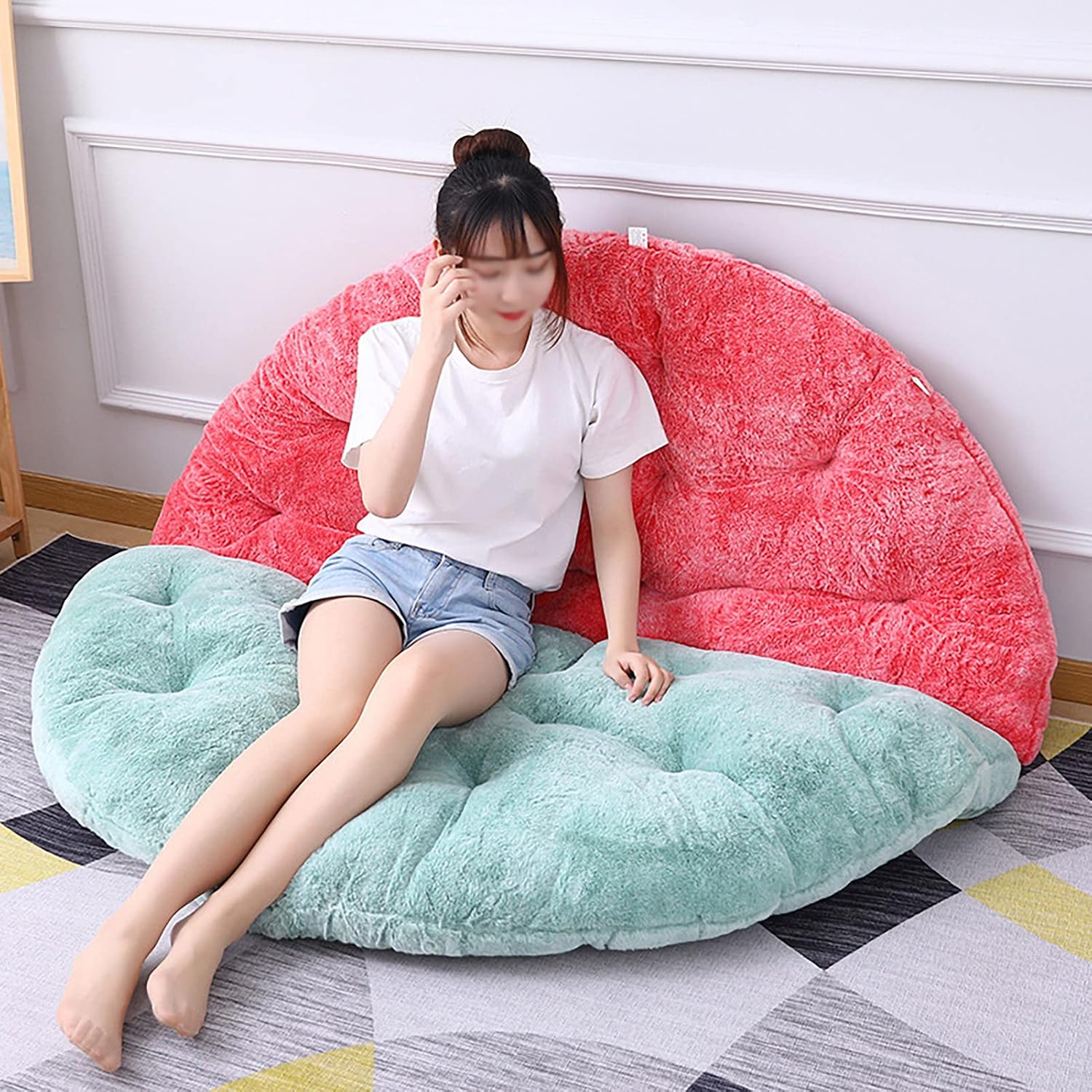 HUHJYUGE Swing Chair Cushion Seat Pads, Hanging Chair Cushion Only, Hanging Hammock Chair Cushion, Replacement, Not-Slip, Foldable, Skin-Friendly, for Indoor Outdoor Courtyard