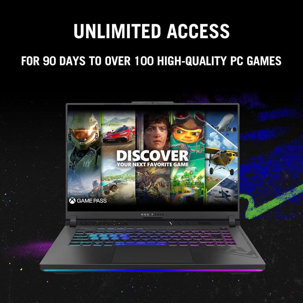 ASUS ROG Strix G16 (2023) Gaming Laptop, 16â€ Nebula Display 16:10 QHD 240Hz, GeForce RTX 4050, Intel Core i9-13980HX, 16GB DDR5, 1TB PCIe SSD, Wi-Fi 6E, Windows 11, G614JU-ES94,Eclipse Gray