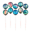Sparko Sweets 100 Pieces Galaxy Lollipops Aurora Designs Bulk Individually Wrapped Event and Party Candy Favors, Handcrafted in USA, 7 Pound