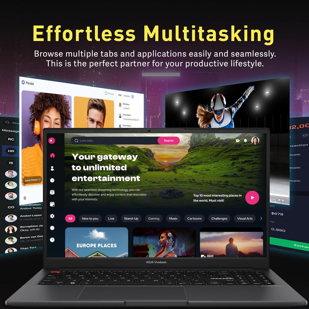 ASUS VivoBook S15 Slim Laptop, 15.6' FHD Display, Ryzen 5-5600H, 8GB RAM, 1.16TB Storage(1TB SSD +160GB Docking Station), AMD Radeon Graphics, Backlit Keyboard, Fingerprint, WiFi 6, Win 11 Pro, Black