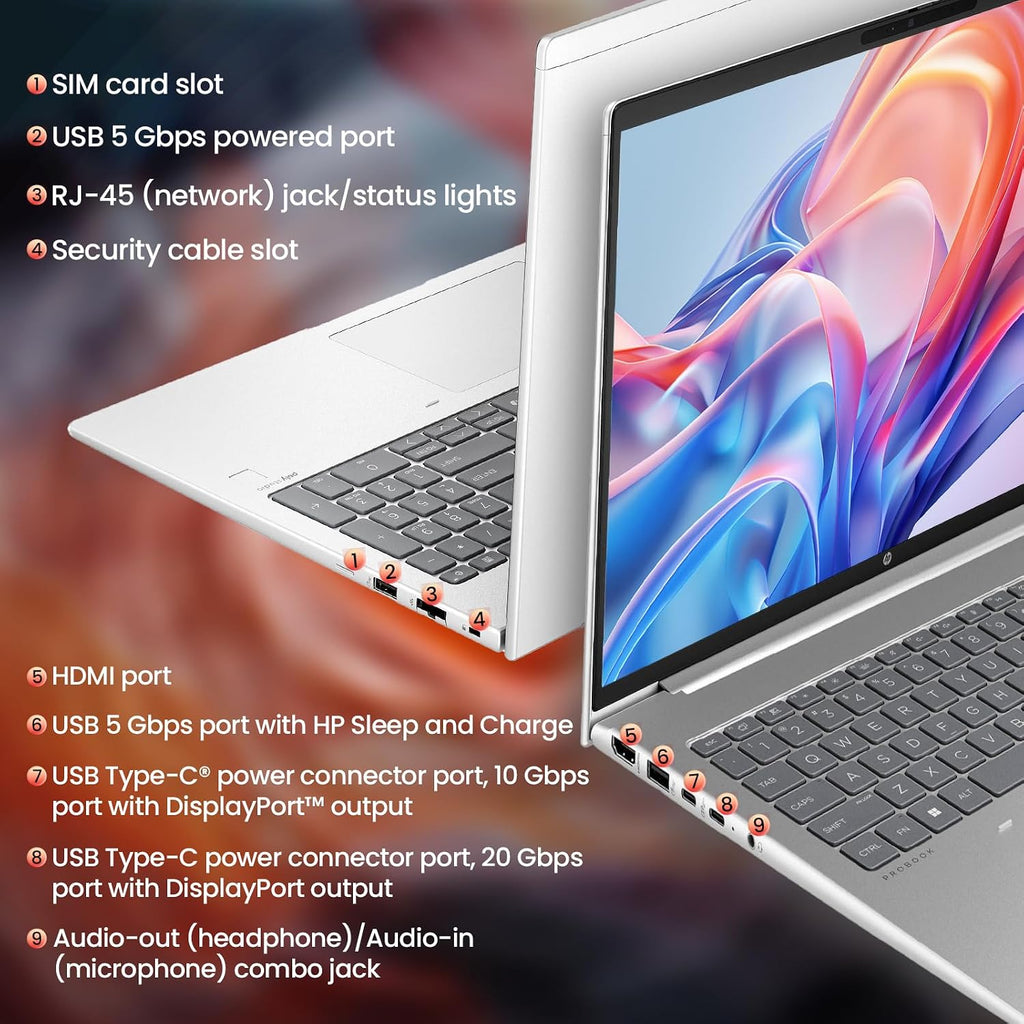 HP ProBook 465 G11 16' Business Laptop, AMD Ryzen 7 7735U (Beats Ultra 7 165U), AMD Radeon 680M, Fingerprint, Backlit KB, Copilot AI, FHD+ IPS Display, Wi-Fi 6E, Win 11 Pro(16GB DDR5 | 512GB SSD)