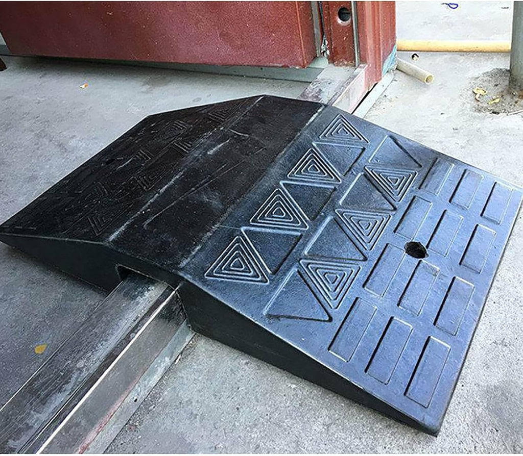 4' Rise Threshold Ramps for Doorways Portable Wheelchair Ramp with Anti-Slip Surface Rubber Threshold Ramp for Home Steps