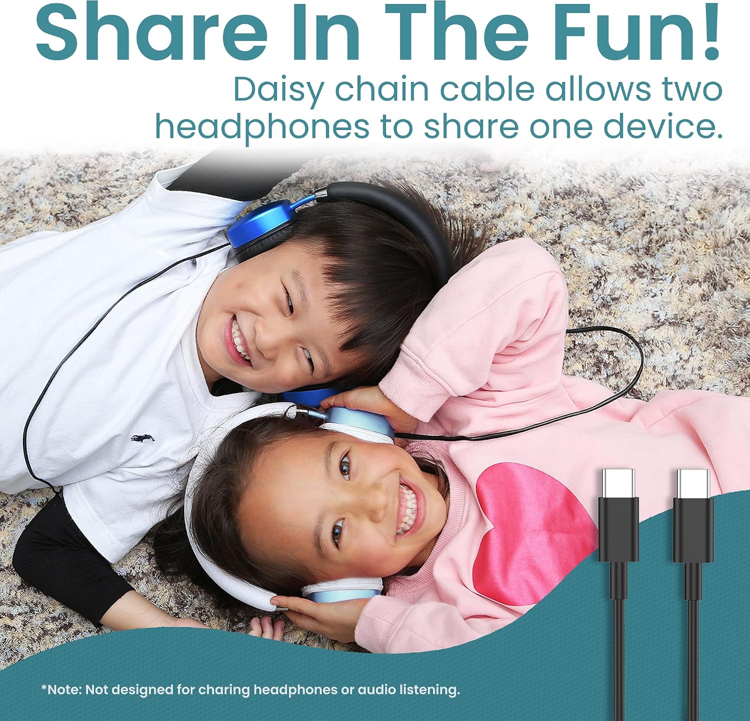 Puro Sound Labs Noise Cancelling Headphones for Kids - 85 dB Volume Limit, Built in Mic, 35-Hour Battery, Lightweight On Ear Design & Comfy Fit, Bluetooth Headphones for Kids – PuroQuiet Plus, Teal