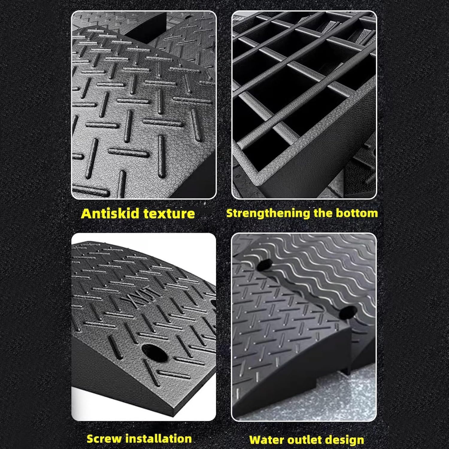 Rubber Ramps Portable Kerb ramp, Threshold, Suitable for doorways, wheelchairs, Cars, Electric Scooters(9 cm/3.5 inch)