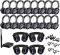 Professional Silent Disco LED Wireless Headphones and RF LED Silent Disco Earphones for iPod MP3 DJ Music Pary Club (20 led Headphone + 1 Transmitter)