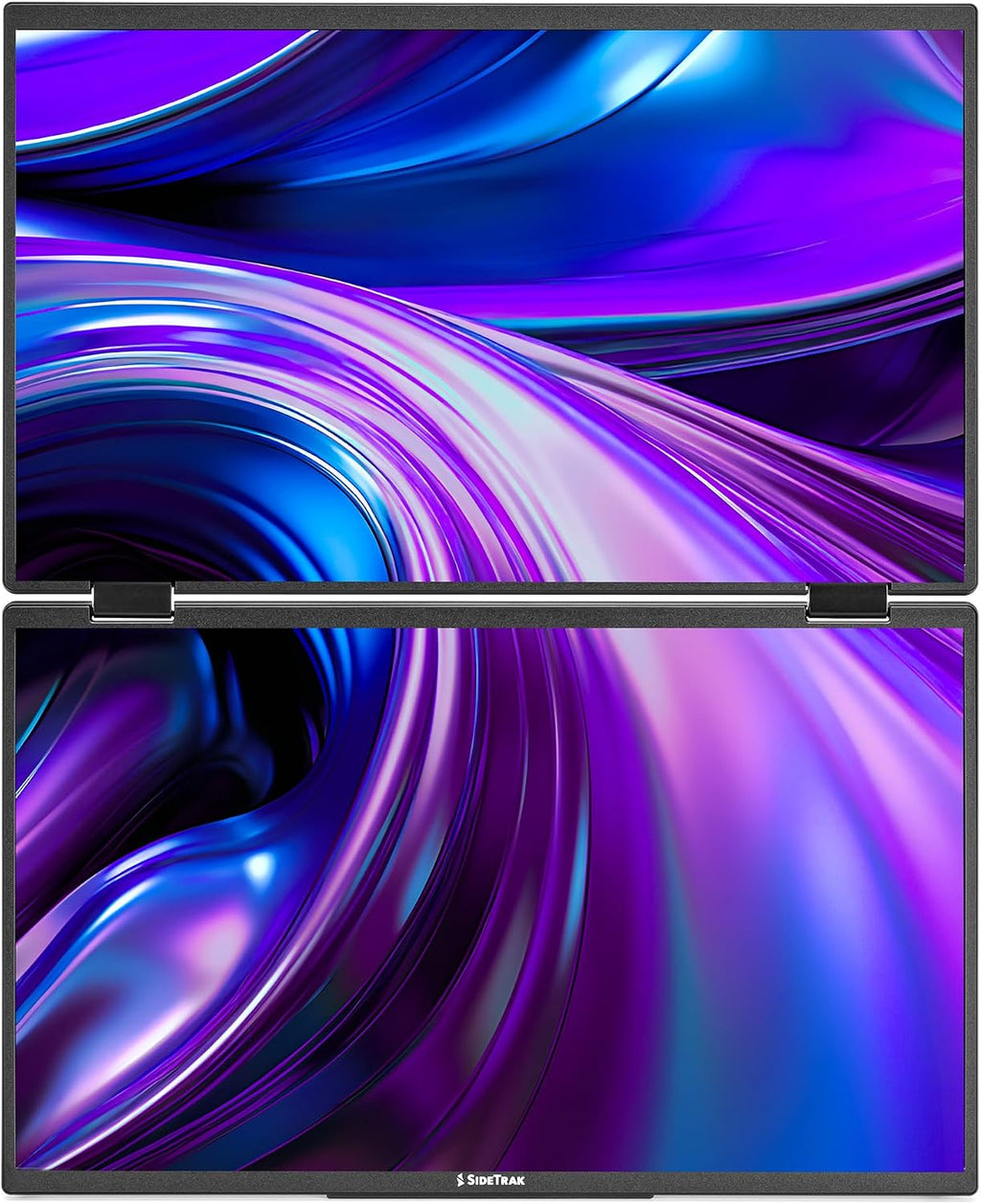 SideTrak Solo Book 15.6' Foldable Dual Screen Portable Monitor - FHD Portable Stacked Monitor, External Display for Laptop, Extender with Stacked Dual Monitors for Mac, PC, and Chromebook