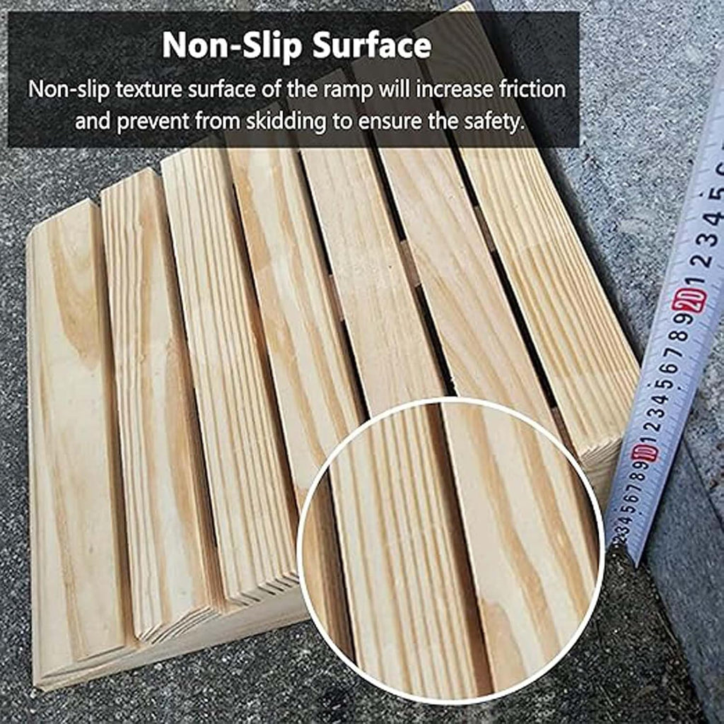 Loading Ramps, Threshold Ramp, Rise Wooden Threshold Ramps for Doorways, Non Slip Curb Ramp for Pets/Kids/Elderly/Disabled Entryway Ramp Wheelchair Ramp