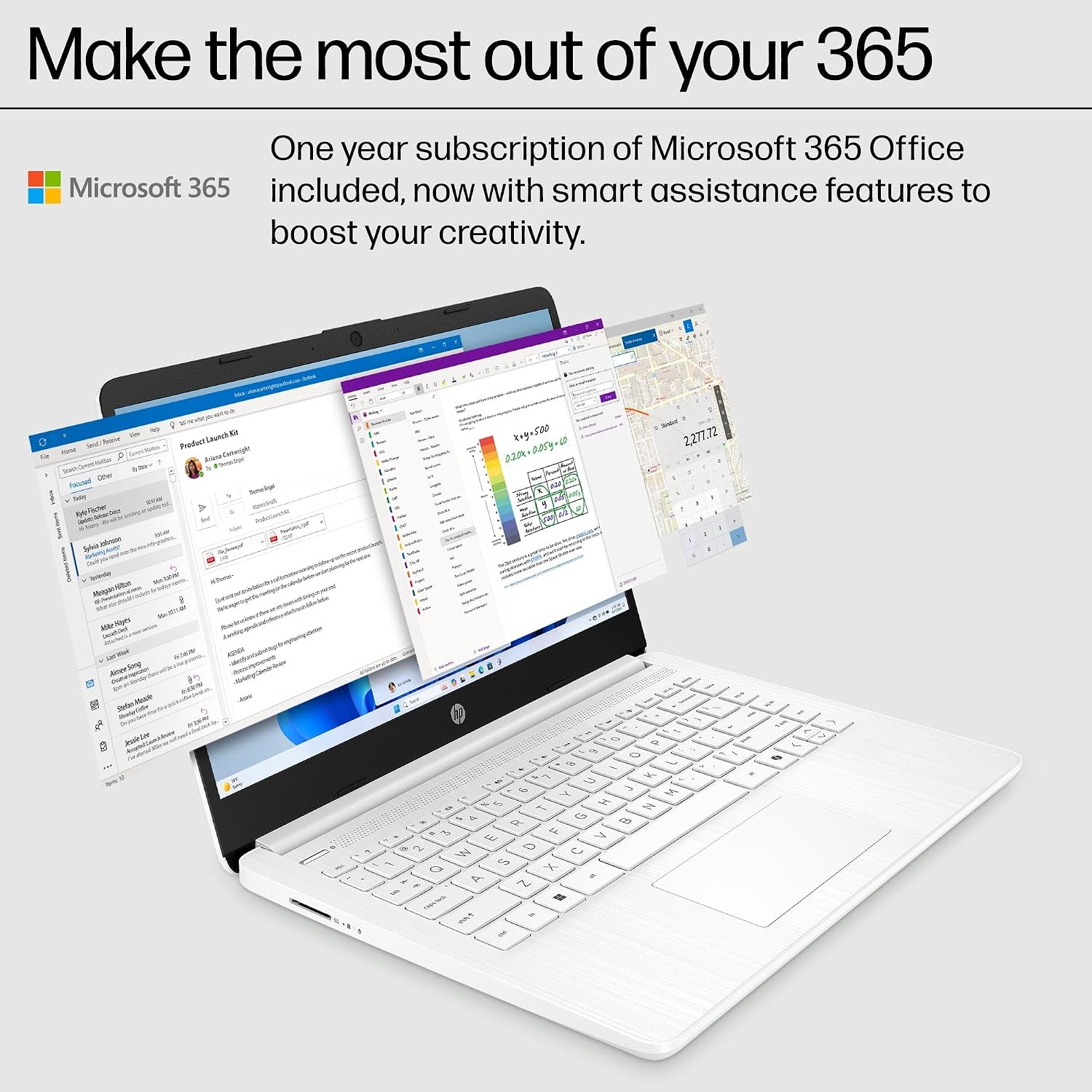 HP 14' Ultra-Light Laptop for Student & Home (1-Year Office 365, Intel Celeron N4500, 4GB RAM, 192GB Storage (64GB + 128GB SD)) 12-Hr Long Battery Life, Webcam, Wi-Fi 6, Fast Charge, Win 11 Home in S