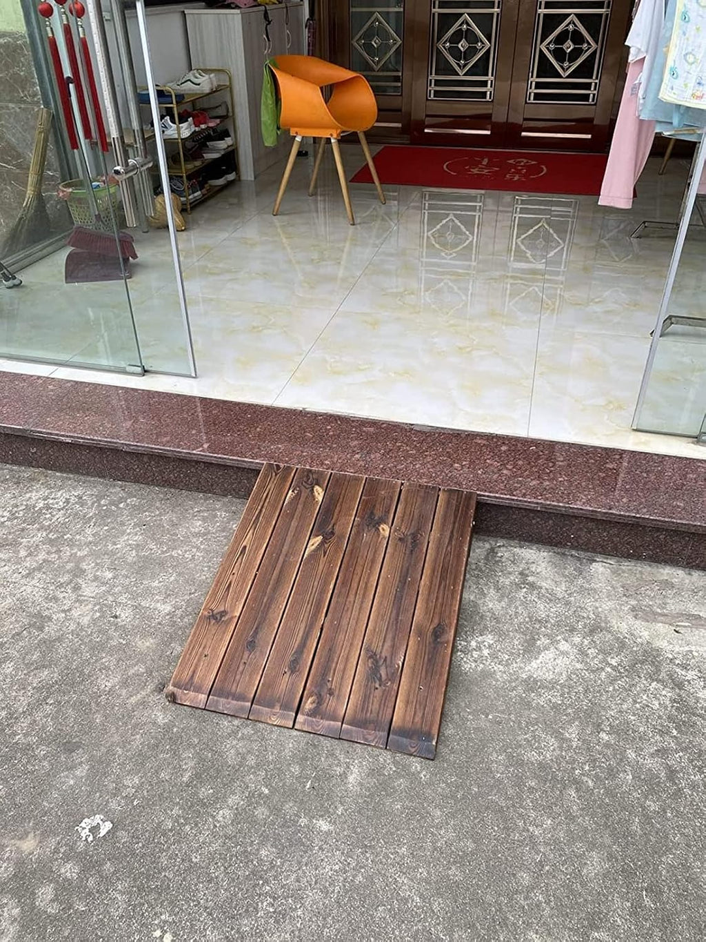 4' 7' 8' 10' 12' Rise Portable Threshold Ramp, Heavy Duty Entryway Ramp Sidewalk Curb Ramp, Anti-Slip Surface Wheelchair Ramp, for Driveway Car Bike (Size : 60x100x30cm)