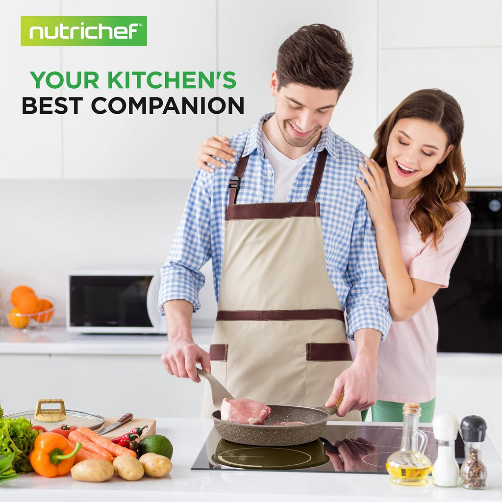 NutriChef 22‑Piece Non‑Stick Ceramic Pots and Pans Set – For All Cooktops Including Induction – PTFE & PFAS Free, Includes Bakeware & Utensils
