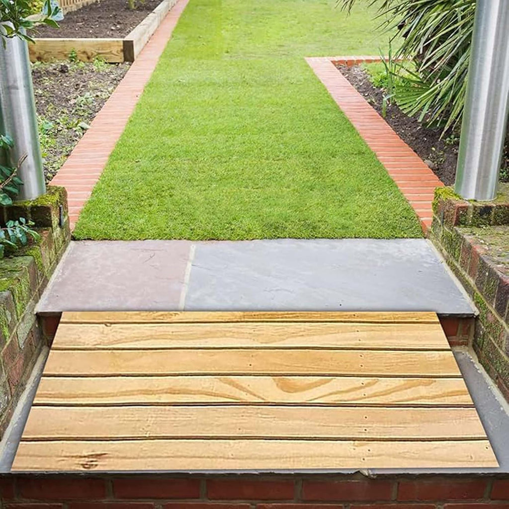 Threshold Ramps 19.7x13x4in, Portable Access Ramps, Wooden Portable Wheelchair Ramp, Transition Ramp for Doorway, Easily Carried, for Wheelchair/Walker/Cart/Scooter