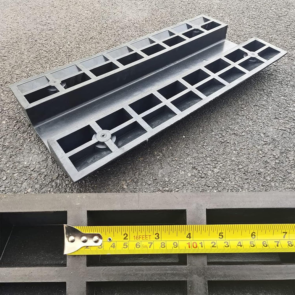 Rubber Non-Skid Threshold Ramps for Wheelchair, 3in Rise Stable Transition Ramp, Portable Utility Mobility Access for Home Entry Portable Ramp for Doorways & Barn Door