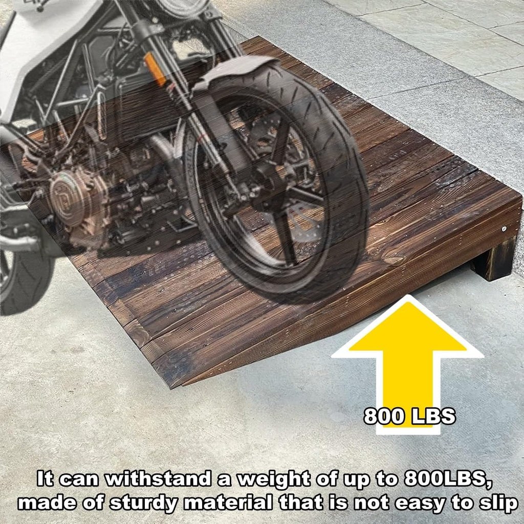 Aimery Door Threshold Ramp, Wooden Shed Ramp, Anti-Slip Ramps, Strong Load-Bearing Ramps, Threshold Ramp for Home Steps, Handicap Ramps for Home Entry(60-M)