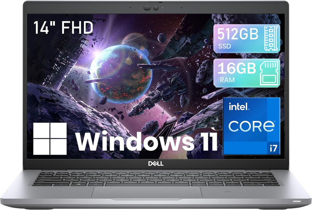 Dell Latitude 5420 14' FHD Notebook PC i7, Intel Core i7-1165G7 up to 4.7GHz, 512GB SSD, 16GB RAM, HDMI, Thunderbolt 4, Windows 11 Pro (Renewed) Laptop Core i5