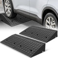 Auto Dynasty Rubber Curb Ramps, 7' Lift Height Curbside Driveway Ramp, 4410 LBS/2T Capacity Sidewalk Curb Ramp for Cars Trucks Bikes Motorcycles Wheelchairs, 2 Pack