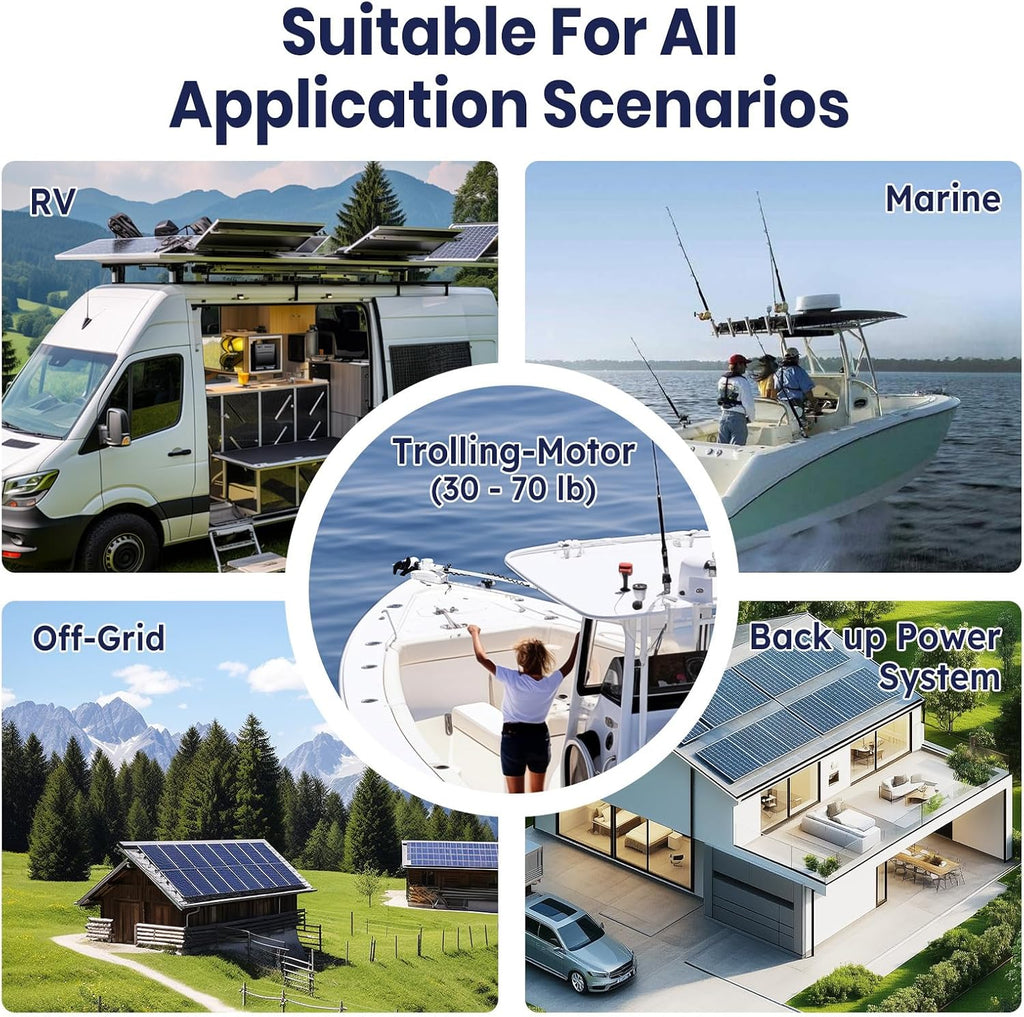 Timeusb 12V 100Ah Trolling Motors LiFePO4 Lithium Battery Group 31 with Low-Temp Protection, 15000 Deep Cycle Marine Batteries with 100A BMS, 1280Wh Energy, Perfect for Boat, RV, Solar, Energy Storage