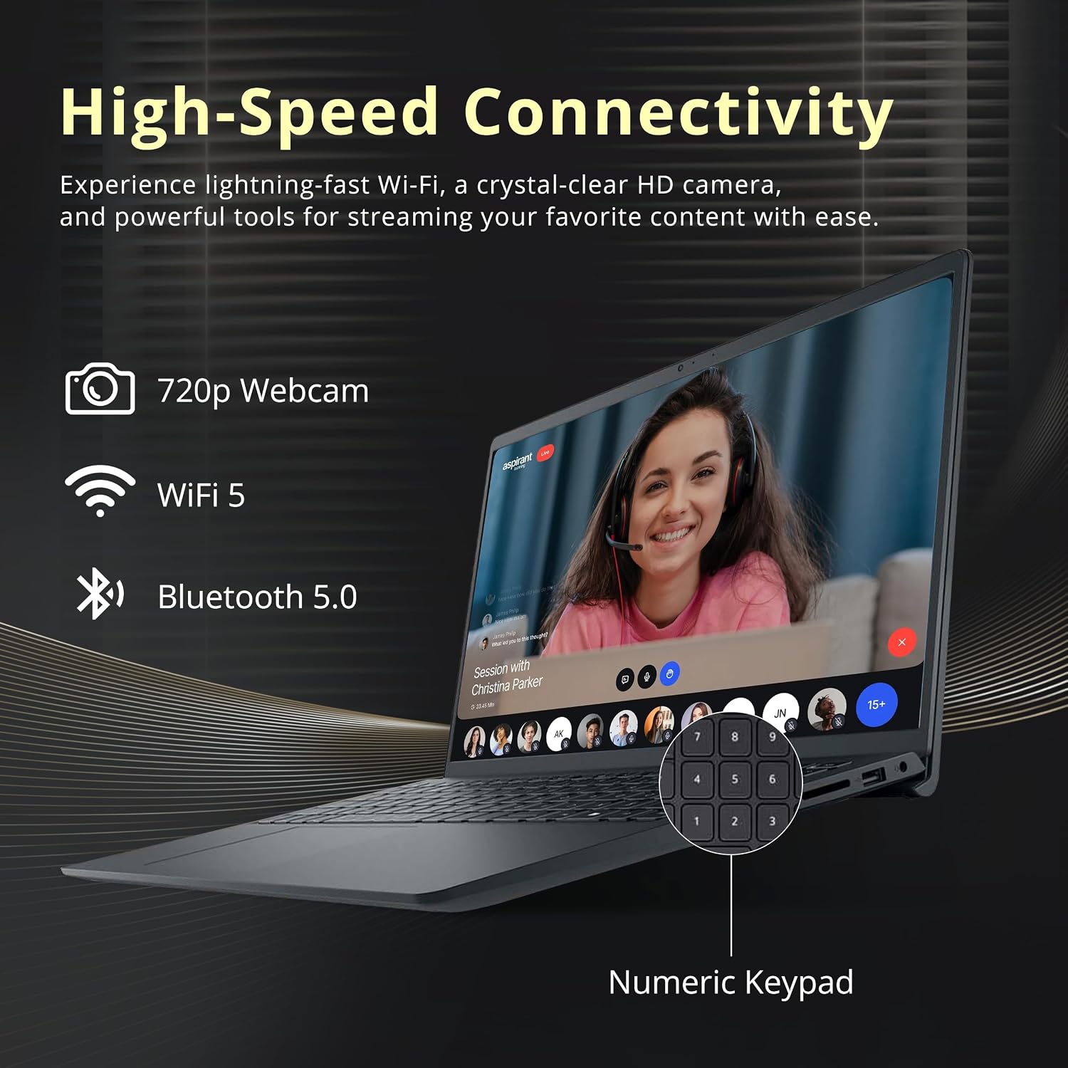 Dell Inspiron 15.6' FHD Touchscreen Laptop, AMD Ryzen 7 7730U, 16GB RAM, 1.2TB Storage(256GB SSD+1TB Docking Station Set), AMD Radeon Graphics, Number Pad, Webcam, Win 11 Pro, Black