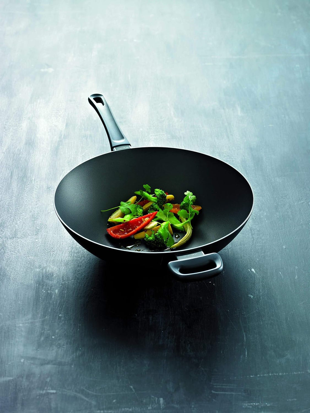 Scanpan Classic Induction 12 1/5 Inch Nonstick Wok – Compatible with All Cooktops, Induction Ready, Metal Utensil Safe, Oven Safe to 500°F, Dishwasher Safe