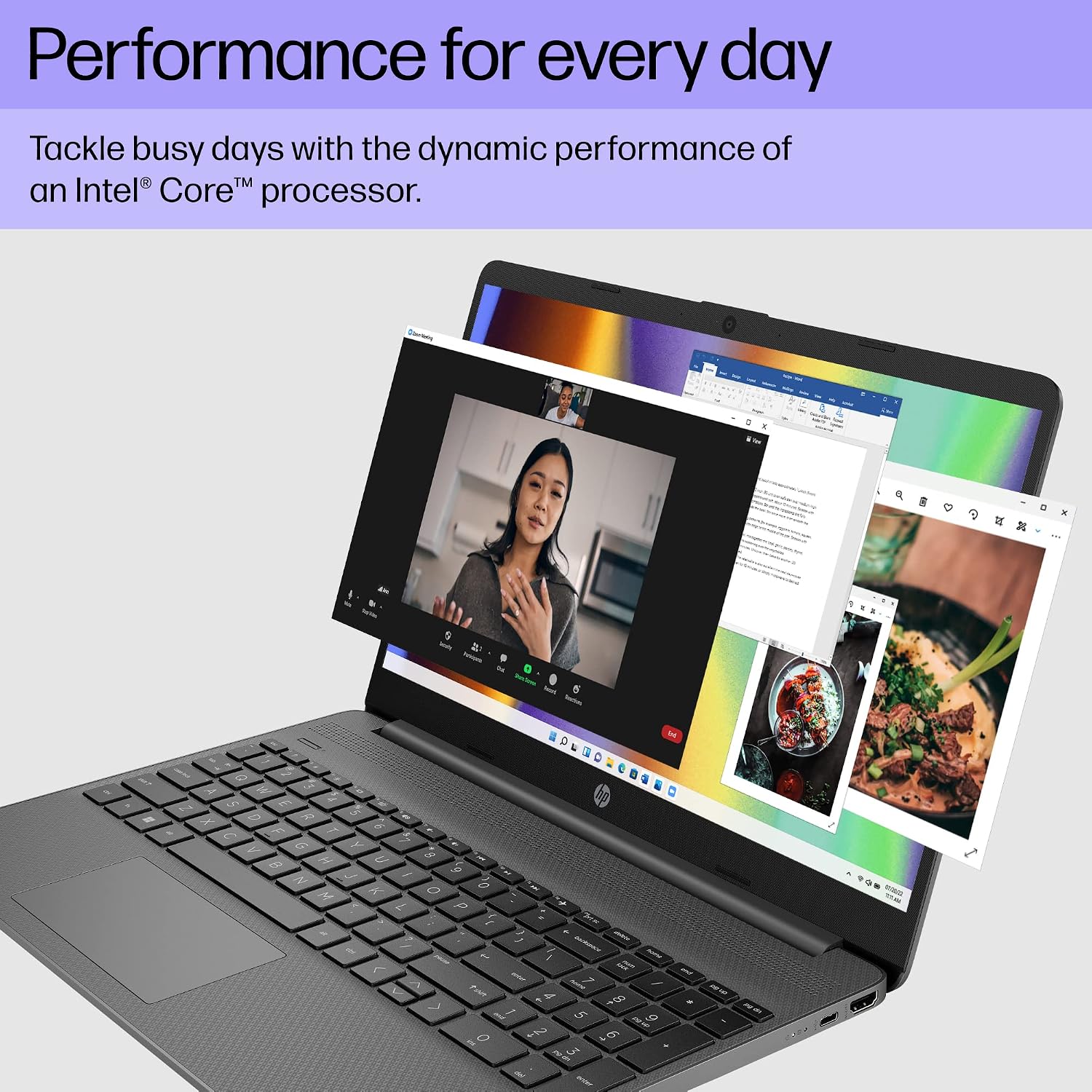 HP 15 inch Laptop, FHD Display, 12th Generation Intel Core i3-1215U, 8 GB RAM, 128 GB SSD, Intel UHD Graphics, Windows 11 Home in S Mode, 15-dy5599nr (2023)