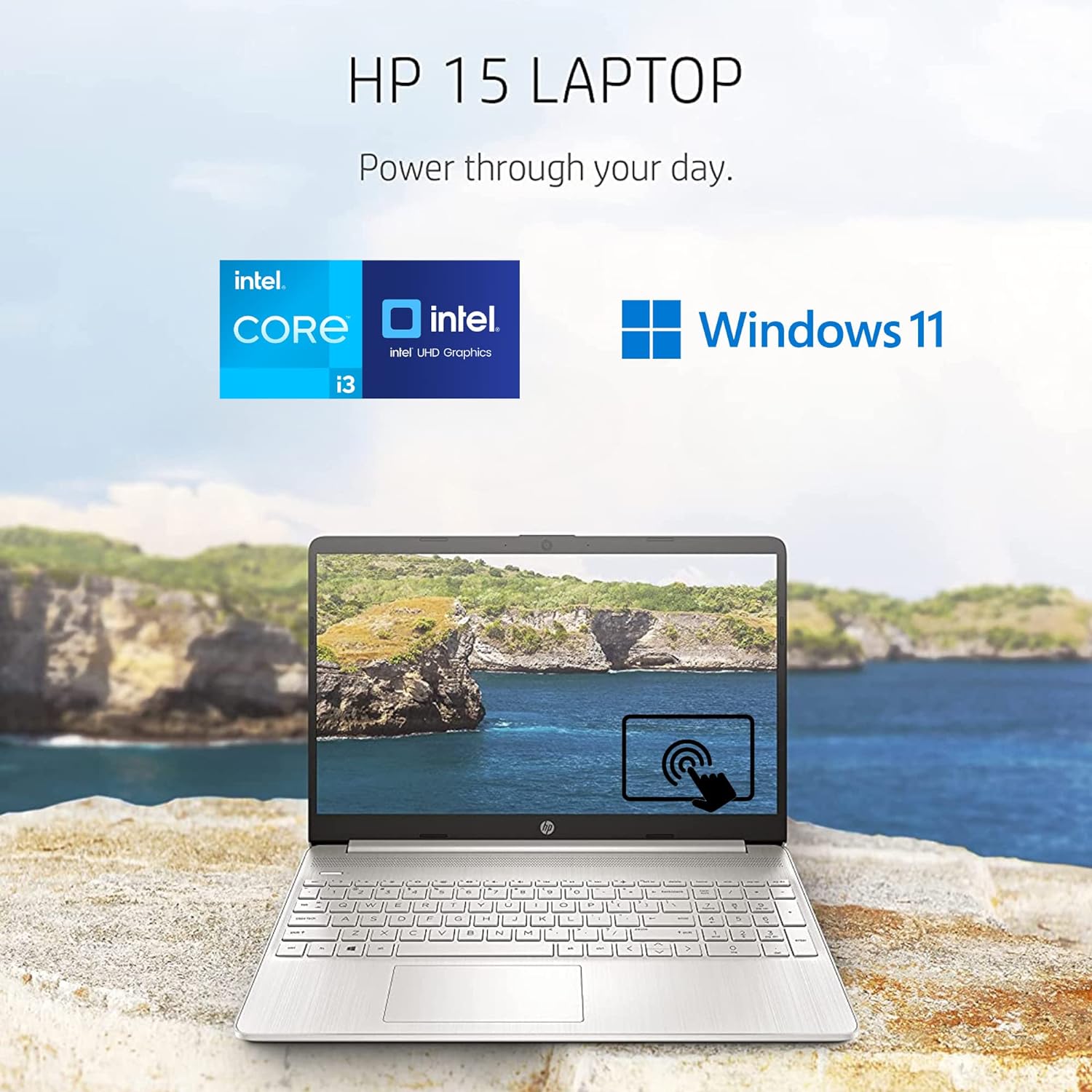 HP Pavilion 15.6'' HD Touchscreen Laptop 16GB RAM, 1TB SSD Storage, Intel Core Processor, Type-C, HDMI, Windows 11 Home, Silver (Renewed)