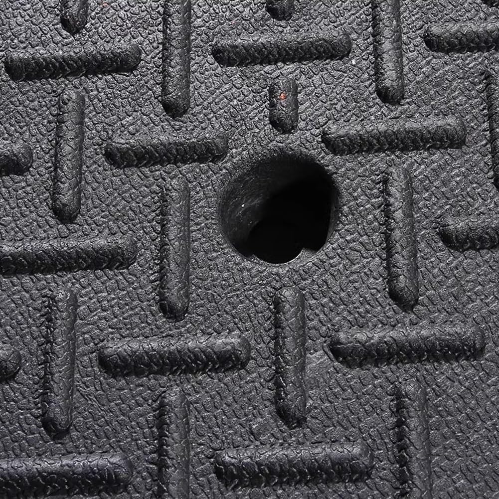 Rubber Curb Ramp Sidewalk Ramp Threshold Ramp Driveway Ramp for Curb Black Heavy Duty Curb Ramp for Trucks Cars Wheelchairs Bikes(19.7x31.5x7.5in)