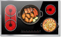 36 Inch Electric Cooktop, 5 Burner Stove Top Touch Control, 36' Glass Ceramic Stove Top 9600W with BBQ & Flexible Zone, Child Lock, Timer, Overheat Protection, 220-240V Hard Wired (No Plug)