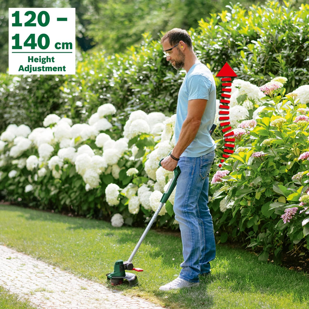 Bosch Professional Home and Garden 06008C1D04 GrassCut Universal Battery Trimmer Without Battery, 18 V System, Cutting Diameter: 26 cm, Adjustable Handles, Boxed